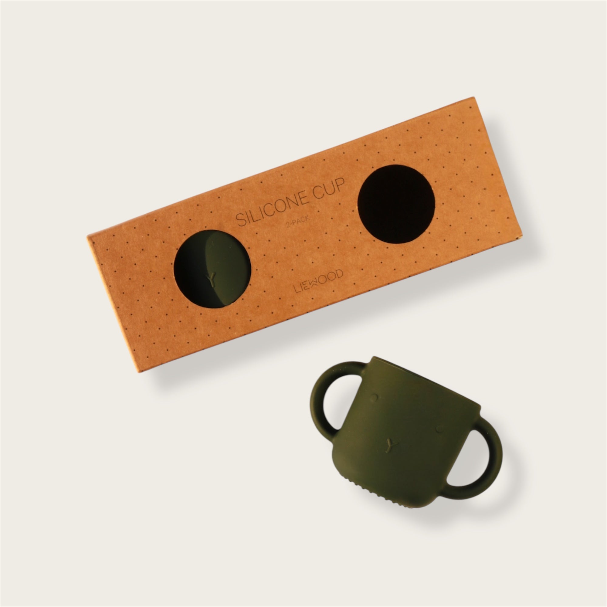 Silikoniniai puodeliai su dviem ąselėmis 2 vnt