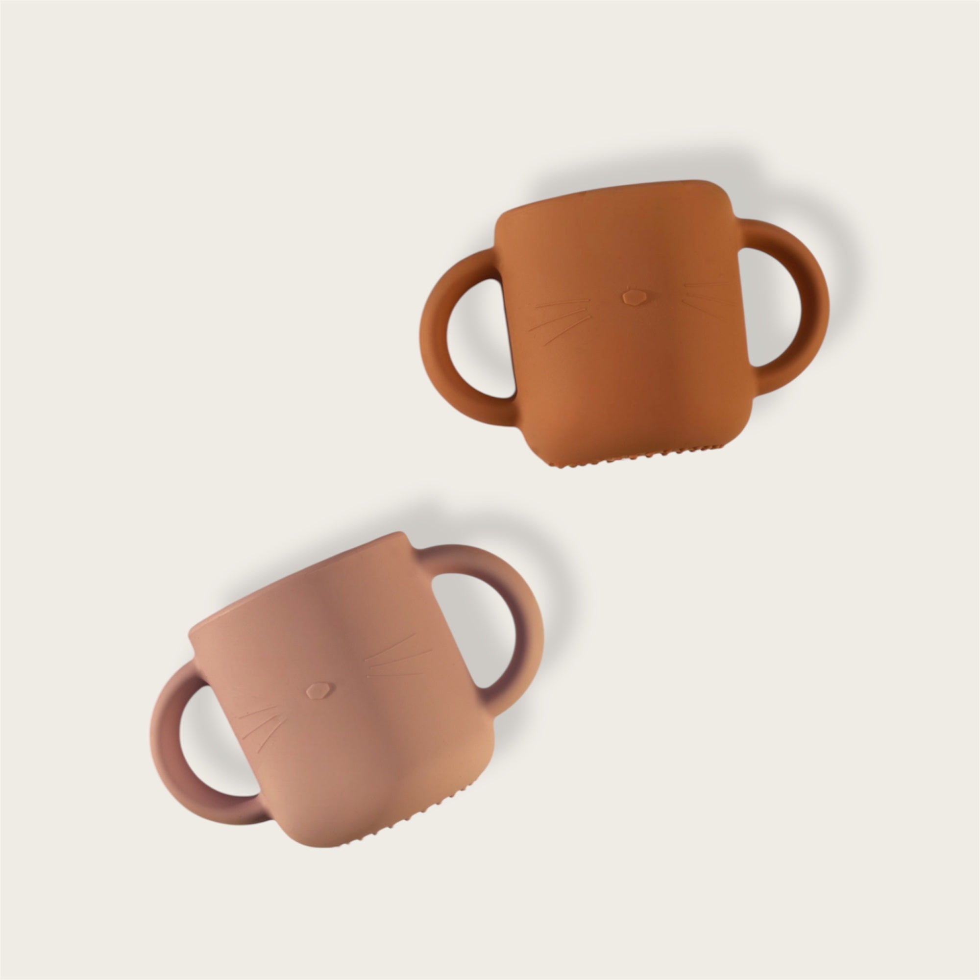 Silikoniniai puodeliai su dviem ąselėmis 2 vnt